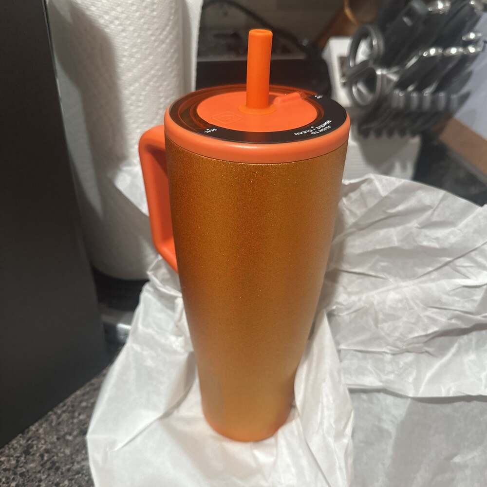 BruMate Era 40oz Showtime Limited Edition Orange Glitter Tumbler